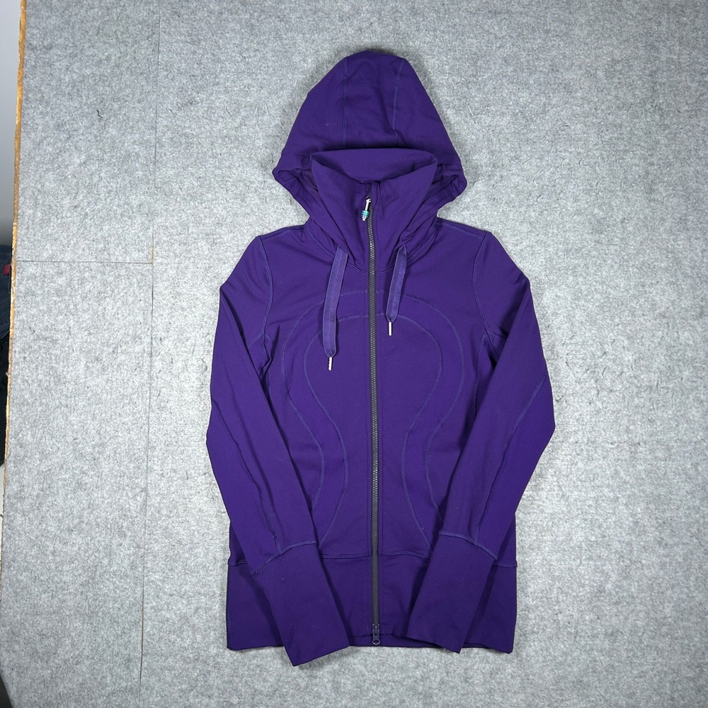 Lululemon Scuba Full Zip Hoodie Women 6 Purple Yoga Athletic Running Jacket